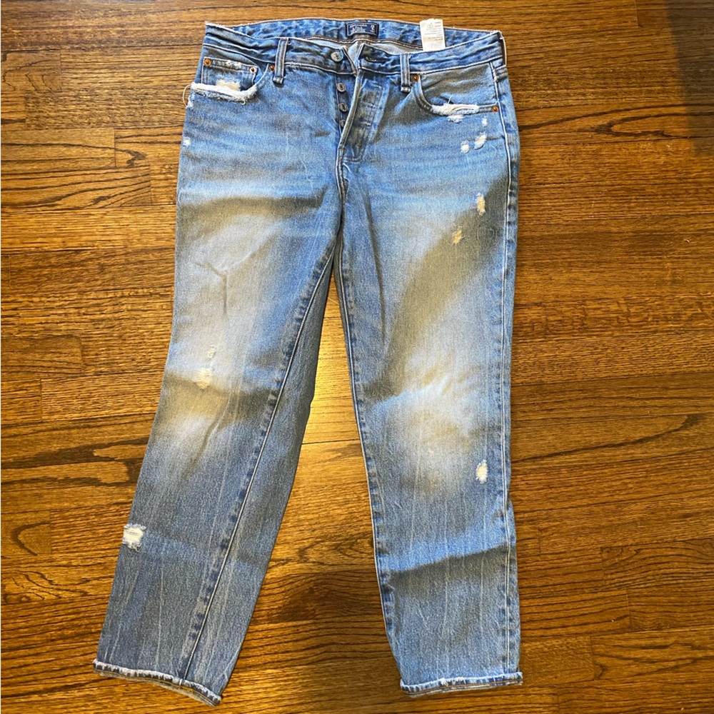 Abercrombie & Fitch Boyfriend Jeans with Distressed Details